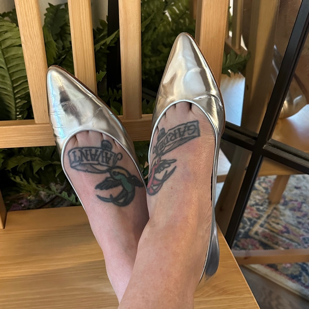 Stuart Weitzman Silver Flats - image 5